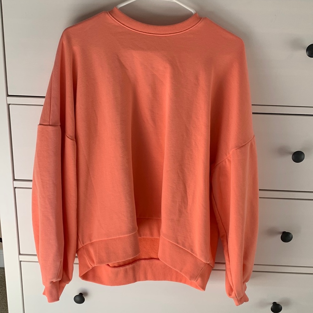 Calia coral crew neck sweatshirt